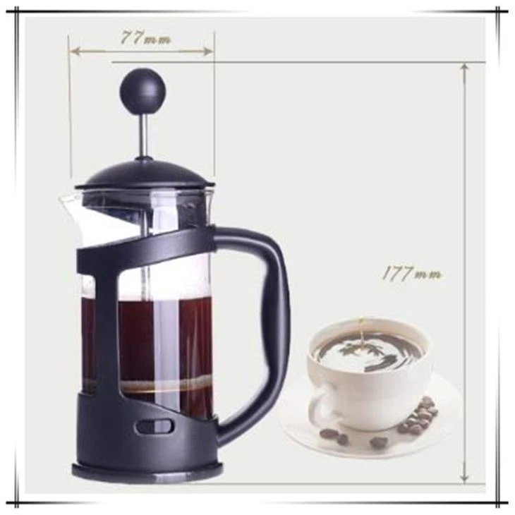 Periuk tekanan periuk kaedah Perancis Seluar kopi periuk kaca teh pembuat penapis kopi buatan tangan tekan 335ml