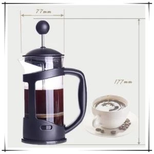 Periuk tekanan periuk kaedah Perancis Seluar kopi periuk kaca teh pembuat penapis kopi buatan tangan tekan 335ml